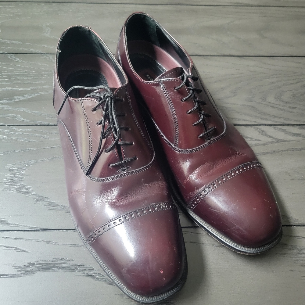 Florsheim Shoes Wine Mens Oxford Sz 11 D